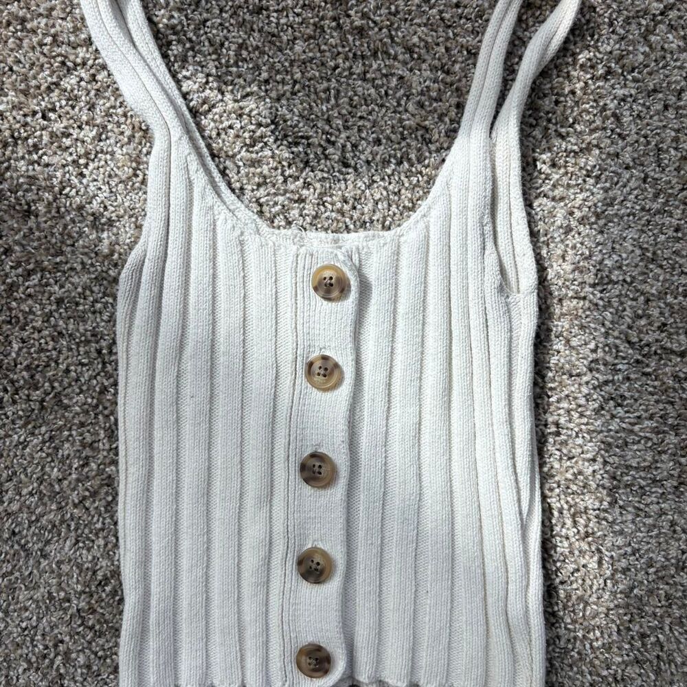 Urban-outfitters Women's Cream and White Vest